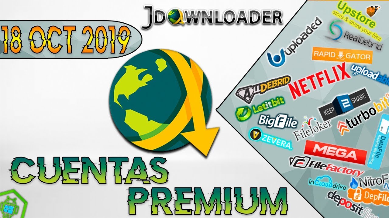 Cuentas Premium 1Fichier Jdownloader 2019 mkpasee